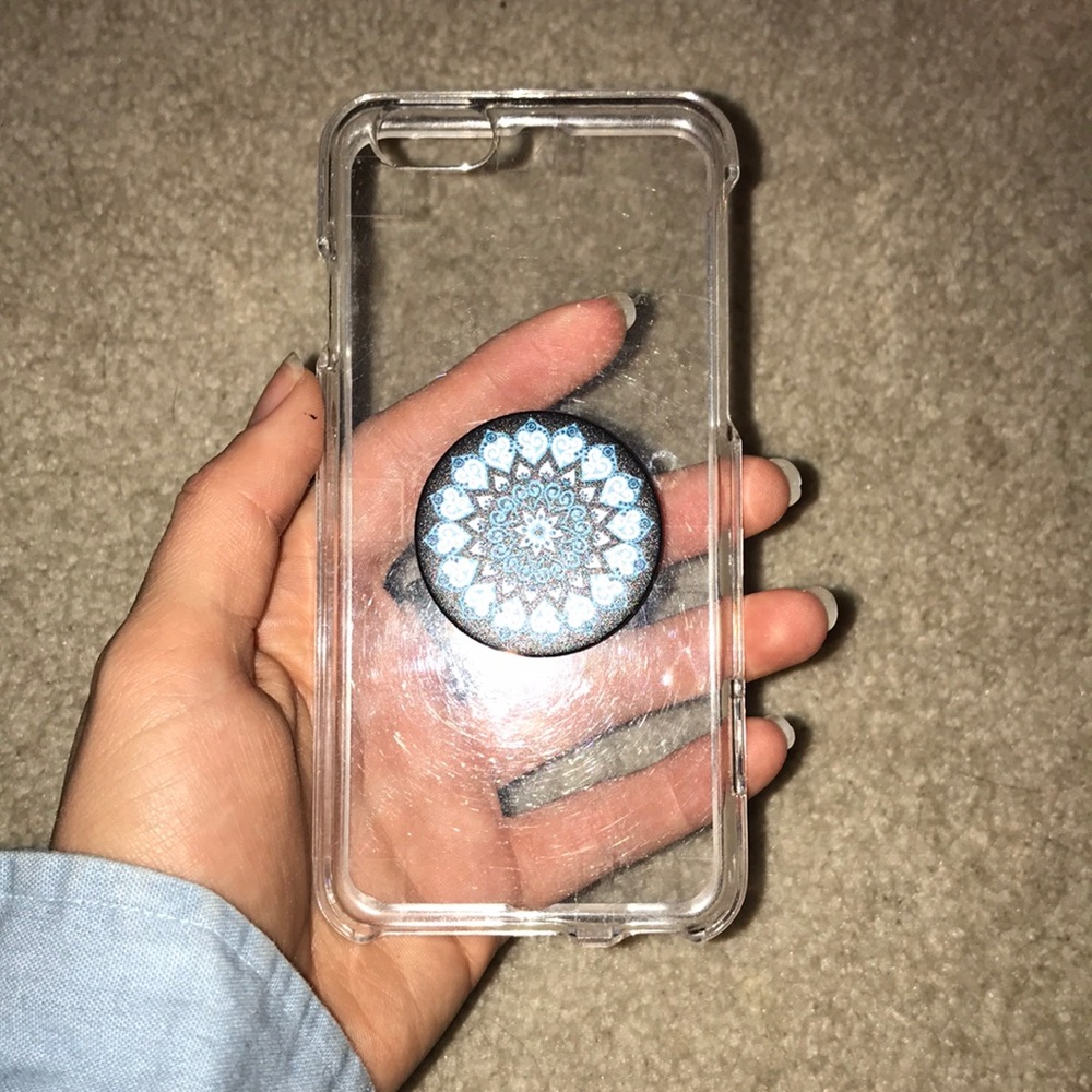 Clear iPhone Case with a Pop Socket